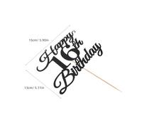 Hohopeti Juego De 10 Decoraciones para Tarta de Años con Brillo Números Negros y Picks de Estrella y Corazón Adornos para Pasteles y Cupcakes Decoración para Fiesta de Cumpleaños