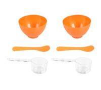 Hohopeti Juego de 6 Piezas Cuencos Moduladores para Mascarilla Facial Cuencos Faciales de PP Color Dorado Aplicador y Espátula para Uso en Salones y Cuidado Personal