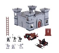Hohopeti Juego de Construcción de Castillo Ensamblado Soldados Medievales, Figuras de Plástico Ecológico, Set DIY Educativo de Escenario Histórico, Juguete Creativo para Desarrollo