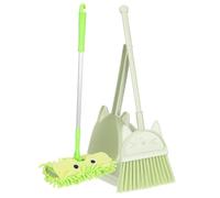 Hohopeti Juego de Escoba Infantil Recogedor y Fregona Ajustable, Kit de Limpieza de Plástico para Niños en Actividades de Año y Juegos Familiares