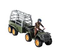 Hohopeti Juego de Granja DIY Motocicleta y Figura de Conductor Agrícola Modelo de Simulación de Granja para Montaje Manual Juguete Educativo y Divertido Set de Figuras Miniatura