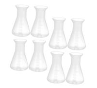 Hohopeti Juego De Matraces Erlenmeyer De Plástico 50Ml Para Laboratorio De Ciencia Y Química Reutilizable Con Cuello Estrecho 8 Piezas