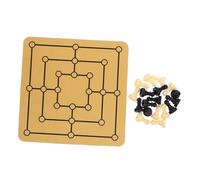 Hohopeti Juego de Mesa Nine Mens Morris Portátil y Familiar Tablero y para Entretenimiento Hogar y Reuniones Juego Estratégico Clásico para