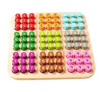 Hohopeti Juego de Sudoku Infantil de Madera, Tablero de Clavijas para Aprender Aritmética, Juego Educativo Lógico 4-6 Años, Portátil Cajón Extraíble para Guardar Piezas