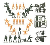 Hohopeti Juego Infantil de Soldados de Plástico en Miniatura Figuras de Acción Militares para Set de 1 Juego y Escenas de Mesa de Arena Modelo de Soldados del Ejército