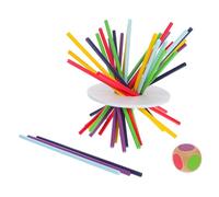 Hohopeti Juguete de Madera para Set de Palitos de Equilibrio Educativos Mejora Coordinación Mano-Ojo Creativo y Seguro Juego Portátil para Niñas