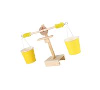 Hohopeti Juguete Educativo Balanza de Madera DIY para Niñas de Experimentos Científicos de Equilibrio para Mayores de Años