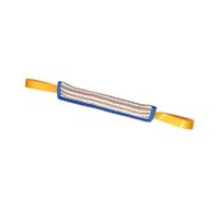 Hohopeti Juguete para Perros de Cuerda Gruesa con Mango Amarillo y Borde Azul para Entrenamiento al Aire Masticar y Limpiar Dientes Reduce Comportamientos Destructivos y Fortalece Vínculo