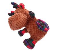 Hohopeti Juguete para Perros de Razas Pequeñas Peluche de Reno Navideño con Sonido Chirriante Resistente para Morder y Jugar Invierno Regalo Festivo Interactivo para Cachorros