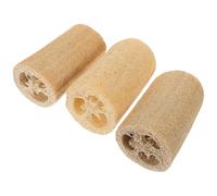 Hohopeti Juguetes para Desgaste Dental de Mascotas 3 Piezas Rodajas de Lufa Natural 10 CM para Hámster Jerbo y Pequeños Roedores Accesorios Masticables Saludables