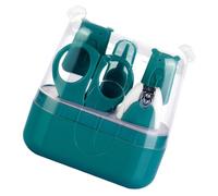 Hohopeti Kit Cortaúñas para Bebés Color Verde Tijeras de Acero Inoxidable y Mango Cómodo para Evitar Lesiones Almacenamiento Seguro para Niños Pequeños