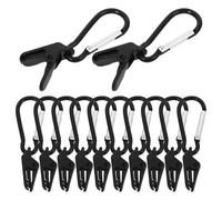 Hohopeti Kit de 12 Clips para Toldos Vela Impermeables de Plástico Abrazaderas de Seguridad Tipo de Pato para y Tiendas de Campaña Resistentes al Viento y Uso Camping al Aire Libre