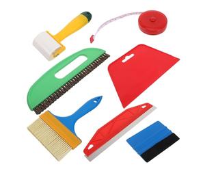 Hohopeti Kit de 7 Rascadores Pequeños para Vinilo y Película Protectora de Vidrio para Automóviles Escobilla de Goma para Alisar Bordes de Papel Tapiz Herramientas para Detallado y