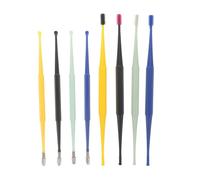 Hohopeti Kit de 8 Herramientas para Eliminar Cerumen de Oídos, Palillos de Oído Reutilizables de Plástico de Doble Punta en Colores Azul Oscuro, Amarillo, Verde Claro y Negro, para