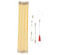 Hohopeti Kit de Tiracables de Fibra de Vidrio 33 CM 10 Piezas Herramienta Extractora para Tendido de Cables Eléctricos en Instalaciones Residenciales y Comerciales