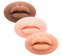 Hohopeti Labios de Práctica de Silicona 3 Piezas para Tatuajes, Flexibles y Suaves, Diseñados para Principiantes en Entrenamiento de Tatuaje Labial