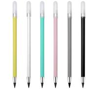 Hohopeti Lápices Eternos sin Tinta 6 Unidades para Dibujo y Escritura, Lápices Prácticos Afilar, Material Duradero, Color Aleatorio, Suministros de Dibujo para Estudiantes Color Aleatorio