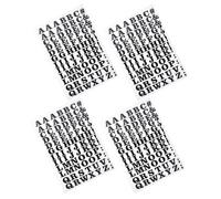 Hohopeti Letras Termoadhesivas para Camisetas Negras 27x18,5 Cm, Vinilo de Transferencia Térmica 4 Piezas, Parches para Planchar DIY en Tela, Adhesivos de Alfabeto para Manualidades