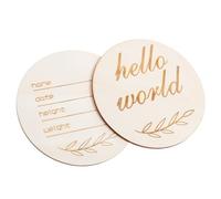 Hohopeti Letreros de Madera Marrón para Anunciar Nacimiento de Recién Nacido, Set de 2 Piezas Minimalistas para Fotografía y Recuerdo Especial para Padres Nuevos