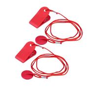 Hohopeti Llave de Seguridad Magnética para Cinta de Correr Tamaño Mediano Color Rojo 2 Piezas Accesorio de Repuesto para Parada de Emergencia y Bloqueo Seguro Máquinas de Correr Uso