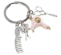 Hohopeti Llavero Peluquero Colgante con Tijeras Peine Secador Rosa Adorno para Bolsos y Mochilas Accesorio para Estilistas de Cabello Regalo Día Madre Navidad