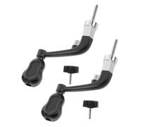 Hohopeti Mango de Repuesto para Carrete de Pesca Metálico Pequeño 2 Piezas Balancín Plegable Empuñadura Antideslizante y Ergonómica Accesorio Portátil para Pesca en Agua Dulce y Salada