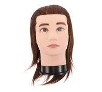 Hohopeti Mannequin Head Male Barber Doll With Human Hair For Styling Practice Training Model For Hairdresser Cosmetology And Haircut Techniques