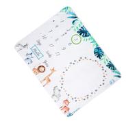 Hohopeti Manta para Fotos de Recién Nacido de Franela Suave 120X100 CM 3 Piezas Manta 2 Marcos para Registro Mensual y Accesorios de Fotografía de Ñiño