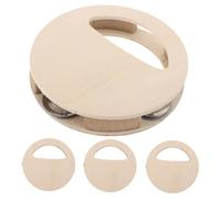 Hohopeti Maracas Para Bebés De Madera Sin Tratar 4 Piezas Redondas, Juguetes Sensoriales Infantiles, Kit Diy Para Pintar, Desarrollo Sensorial y Expresión Artística Bebés