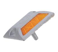 Hohopeti Marcadores Reflectantes para Carretera Doble Cara Amarillos, Señal de Advertencia de Tráfico de Metal, Resistente Intemperie para Seguridad Vial y Construcción de Calles