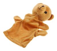 Hohopeti Marioneta de Mano de Oso de Peluche Marrón, Juguete Educativo Interactivo, Muñeco Suave de Algodón PP, Tamaño Compacto para Contar Historias en Casa y Viaje