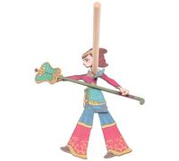 Hohopeti Marionetas De Sombras Tradicionales De Madera para Adultos y Niños Tamaño Mediano Accesorio Educativo Artesanal Teatro De Sombras Casero para Actividades Escolares y Familiares