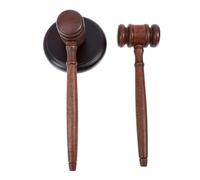 Hohopeti Martillo de Madera Robusto para Juez y Subasta con Base Vintage Diseño Práctico Superficie Lisa y Sonido Claro para Uso Judicial y Pujas