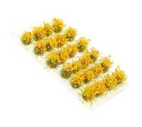 Hohopeti Mechones de Césped Artificial Estático Miniatura, Modelo de Hierba para Decoración de Mesas de Arena, Bricolaje y Maquetas, Color Amarillo Multicolor, Material Plástico Seguro