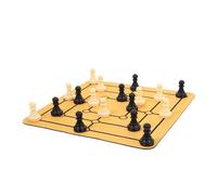 Hohopeti Mesa Nine Mens Morris Tablero Multifuncional de Material Tipo Alfombrilla para Ratón Set Portátil para Reuniones Familiares Hogar