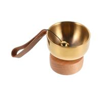 Hohopeti Mini Cuenco Tibetano de Latón con Campana para y Mascotas Portátil y Decorativo para y
