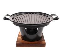 Hohopeti Mini Parrilla para Barbacoa Portátil para 2-3 Personas Horno para Barbacoa sin Humo Placa de Asar Grande para Exteriores Cocina al Aire Libre Base Plana para Distribución
