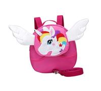 Hohopeti Mochila Infantil Anti-pérdida con Cuerda Desmontable y Botón Antideslizante Bolsa de Nylon Resistente y Segura para Niñas Edad Preescolar Mochila Escolar Práctica y Cómoda Rosa