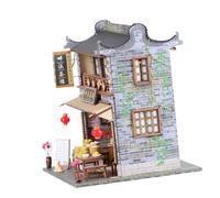 Hohopeti Modelo DIY Casa de Montaje para Decoración de Escritorio Juguete Miniatura con Estructura Sencilla y Pintura Manual para Adornos y Regalos Creativos