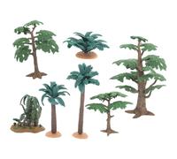 Hohopeti Modelos de Árboles de Simulación 7 Piezas para Mesa de Arena Plantas Artificiales Miniatura de Plástico Accesorio para Micro Paisajismo y Decoración de Escenas