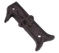 Hohopeti Números de Casa de Hierro Fundido 1 Diseño Retro, Color Antiguo Irregular, para Puerta y Buzón, Incluye Tornillos para Instalación en Interiores y Exteriores, Números de Dirección