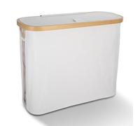 Hohopeti Organizador de papel higiénico: cesta plegable con tapa, multiusos para baño y cocina, diseño simple y ahorro de espacio