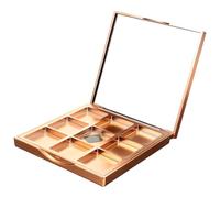 Hohopeti Paleta de Sombras Vacía con Diseño de Purpurina Brillante Caja de Compartimentos para Maquillaje DIY Estuche Compacto para Sombras de Ojos Mate y Brillo para Uso Diario y Regalo