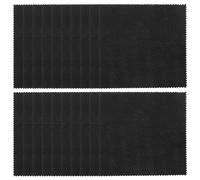 Hohopeti Paños de Limpieza de Microfibra Compactos y Ligeros 50 Unidades Negras para Gafas y Pantallas Delicadas Ideales para Guardar en Estuche de Gafas