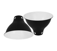 Hohopeti Pantalla de Lámpara de Hierro para Reptiles, Protector Térmico Negro para Terrarios, Simula Luz Solar Natural y Evita Pérdida de Calor, Pack de 2 Piezas