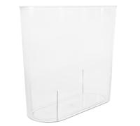 Hohopeti Papelera Transparente Sin Tapa 31,5x14x28,5 Cm De Plástico Resistente Cubo De Basura Delgado Para Baño Dormitorio Oficina Uso Doméstico Sencilla y Versátil