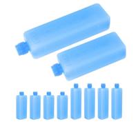 Hohopeti Paquetes de Hielo Reutilizables para Enfriadores Portátiles, 10 Unidades (5 Mini 5 Pequeños), Caja de Hielo para Aire Acondicionado, Bloques Congeladores sin Fugas para