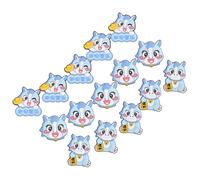 Hohopeti Parches Decorativos para Nacimiento Año del Caballo 2026, 15 Unidades de Dibujos Animados Azules, Adornos para Álbumes y Portadocumentos, Pegatinas para Recuerdos y Manualidades