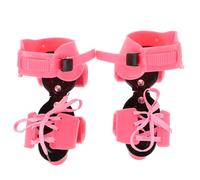 Hohopeti Patines de Ruedas Ajustables para Niñas Patines con Cuatro Ruedas para Mayor Estabilidad y Seguridad para Actividades al Aire Interiores Ajustable para Crecimiento Color Rosa