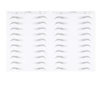 Hohopeti Pegatinas para Cejas Curvas 6D Resistentes al Agua Parches de Ceja Artificial 10 Unidades para Maquillaje y Diseño Personalizado